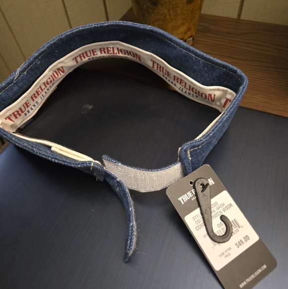 True Religion Sun Visor size OS Denim - Picture 2 of 2